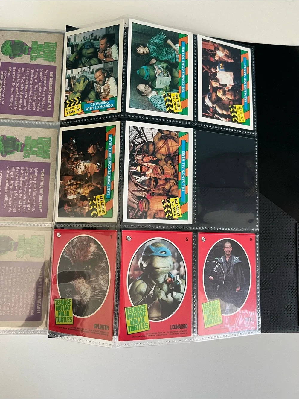 1990 Topps Teenage Mutant Ninja Turtles TMNT Movie Trading Cards